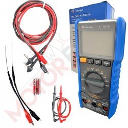MULTIMETRO MINIPA AUTOMATICO + PAR DE CABOS 2M + PAR DE AGULHAS FLEX.